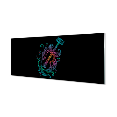 Panel szklany do Kuchni Kolorowa Melodia na Gitarze