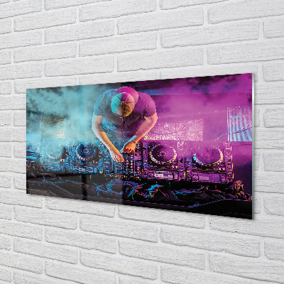 Szklany Panel Konsola DJ-a w Blasku Świateł