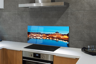 Panel Szklany Rzymskie Mosty o Zachodzie Słońca