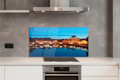 Panel Szklany Rzymskie Mosty o Zachodzie Słońca