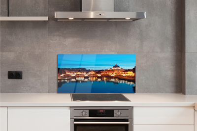 Panel Szklany Rzymskie Mosty o Zachodzie Słońca