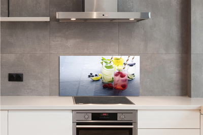 Szklany Panel Mix Owocowy: Malina i Limonka