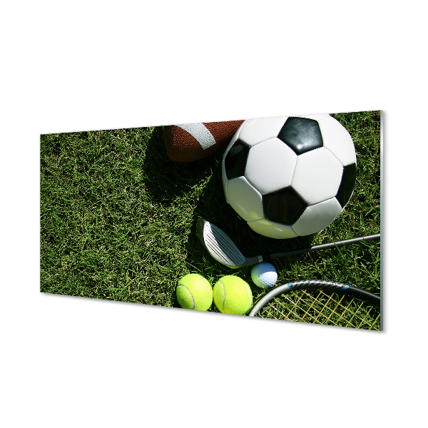 Szklany Panel Sprzęt do Tenisa na Trawie