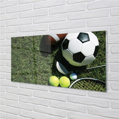 Szklany Panel Sprzęt do Tenisa na Trawie