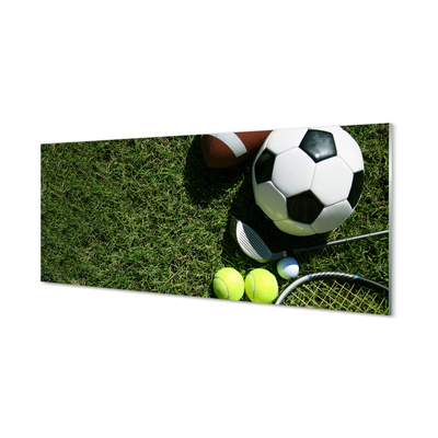 Szklany Panel Sprzęt do Tenisa na Trawie