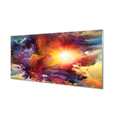 Panel szklany do Kuchni Artystyczny Nieład Form