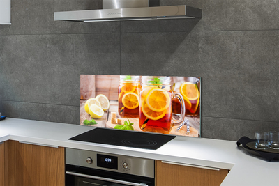 Szklany Panel Mrożona Herbata z Cytrusami