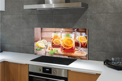 Szklany Panel Mrożona Herbata z Cytrusami