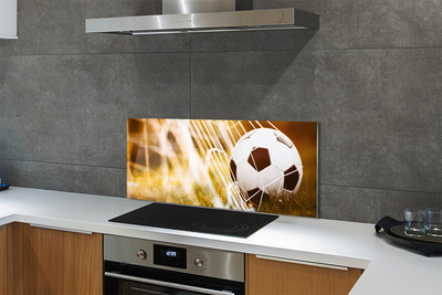 Szklany Panel Futbol na Żółtym Tle