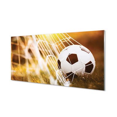 Szklany Panel Futbol na Żółtym Tle