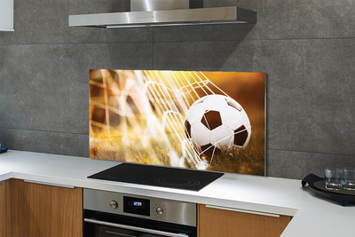 Szklany Panel Futbol na Żółtym Tle