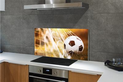 Szklany Panel Futbol na Żółtym Tle