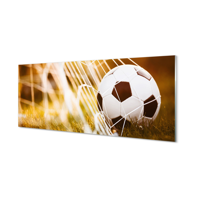 Szklany Panel Futbol na Żółtym Tle