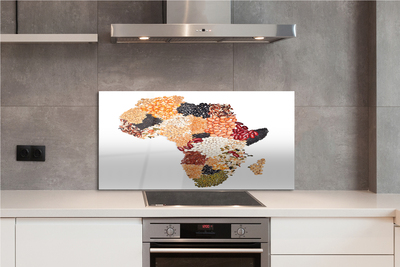 Szklany Panel Mapa Świata z Przyprawami