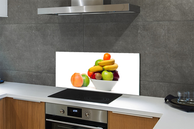 Panel szklany do Kuchni Miska Pełna Świeżych Owoców