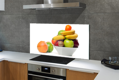 Panel szklany do Kuchni Miska Pełna Świeżych Owoców