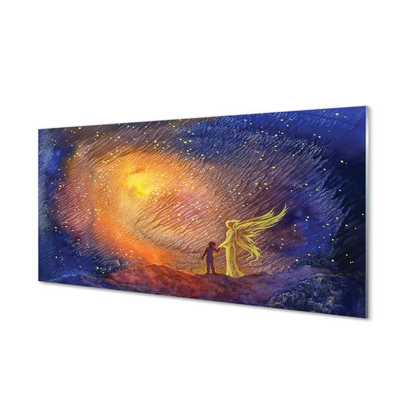 Szkło Ozdobne do Kuchni Człowiek na tle Nieba