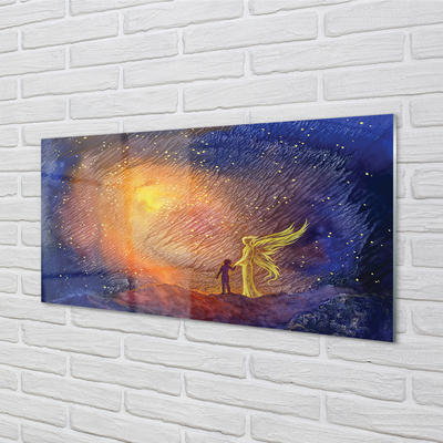 Szkło Ozdobne do Kuchni Człowiek na tle Nieba