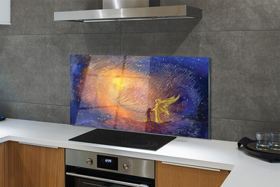 Szkło Ozdobne do Kuchni Człowiek na tle Nieba