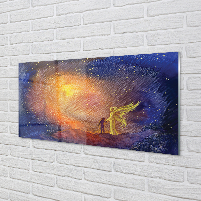 Szkło Ozdobne do Kuchni Człowiek na tle Nieba