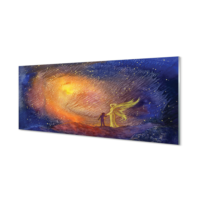 Szkło Ozdobne do Kuchni Człowiek na tle Nieba