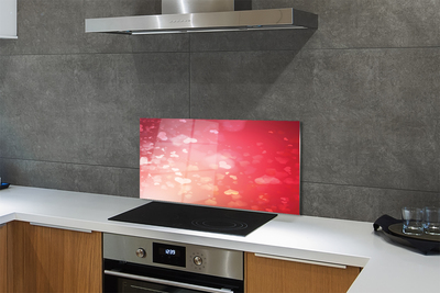 Panel szklany do Kuchni Miłosne Serca na Czerwonym Tle