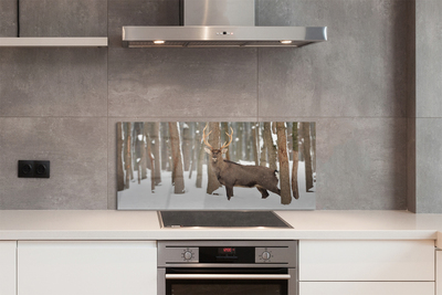 Panel nad Blat Kuchenny Zimowy Trop Jelenia w Lesie