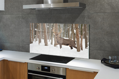 Panel nad Blat Kuchenny Zimowy Trop Jelenia w Lesie