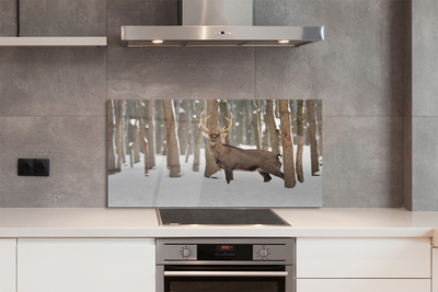 Panel nad Blat Kuchenny Zimowy Trop Jelenia w Lesie