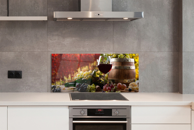 Szklany Panel Jesienny Wieczór przy Winie