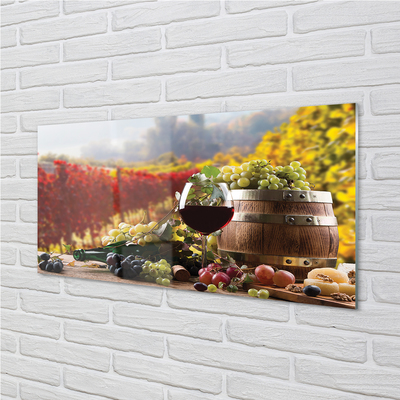 Szklany Panel Jesień wino kieliszek