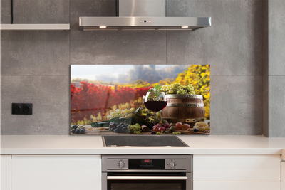 Szklany Panel Jesienny Wieczór przy Winie