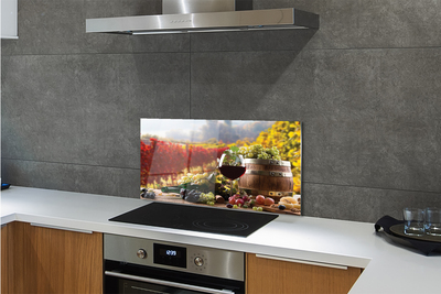 Szklany Panel Jesienny Wieczór przy Winie