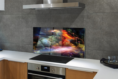 Panel szklany do Kuchni Futurystyczna Wizja Przestrzeni