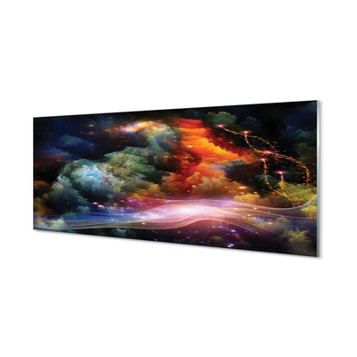 Panel szklany do Kuchni Futurystyczna Wizja Przestrzeni