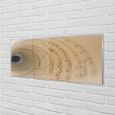 Szklany Panel Arkusz Nutowy