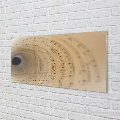 Szklany Panel Arkusz Nutowy