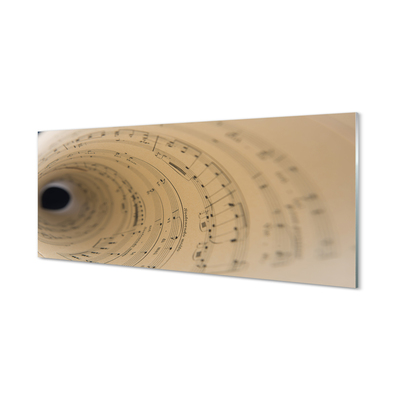 Szklany Panel Arkusz Nutowy