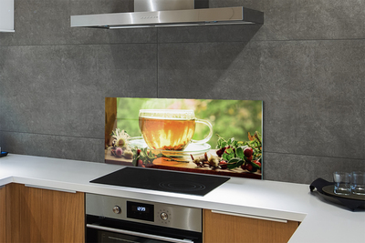 Szklany Panel Gorący Napar Ziołowy