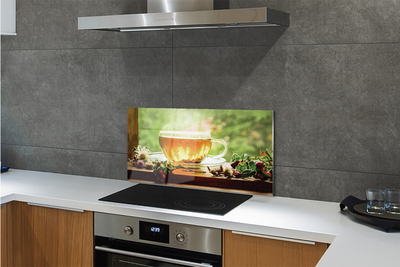 Szklany Panel Gorący Napar Ziołowy