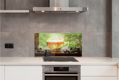 Szklany Panel Gorący Napar Ziołowy