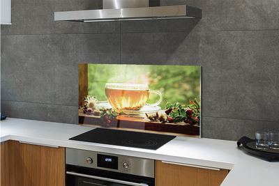 Szklany Panel Gorący Napar Ziołowy