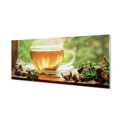 Szklany Panel Gorąca herbata zioła
