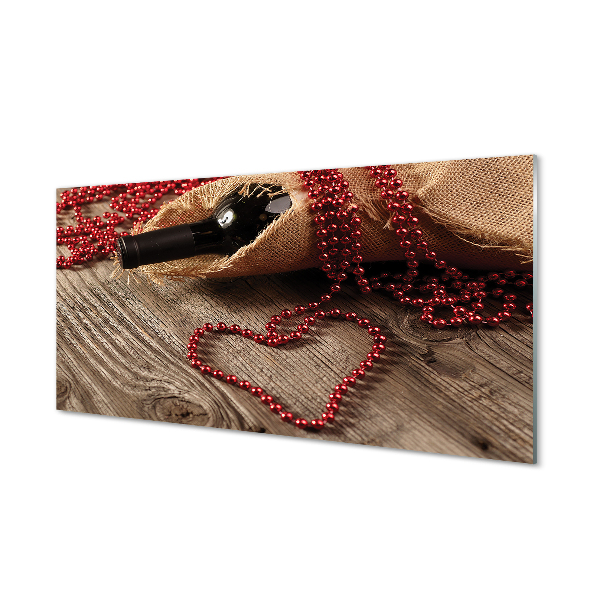 Szklany Panel Miłosny Akcent z Winem