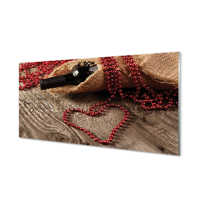 Szklany Panel Miłosny Akcent z Winem