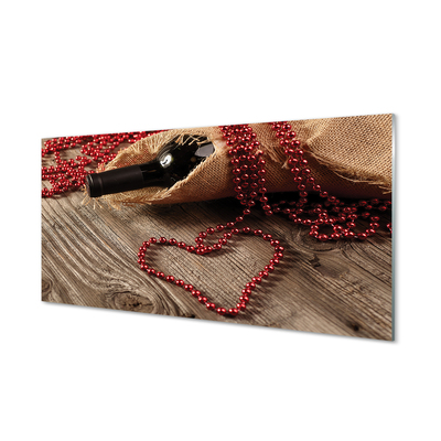 Szklany Panel Miłosny Akcent z Winem