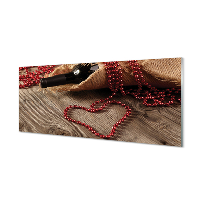 Szklany Panel Miłosny Akcent z Winem