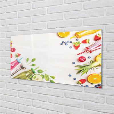 Szklany Panel Zielony Koktajl Szpinakowy