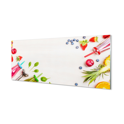 Szklany Panel Zielony Koktajl Szpinakowy