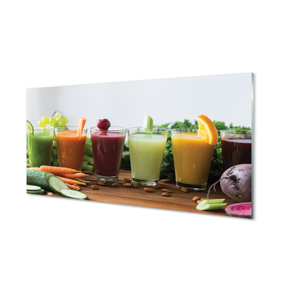 Szklany Panel Warzywne owocowe koktajle
